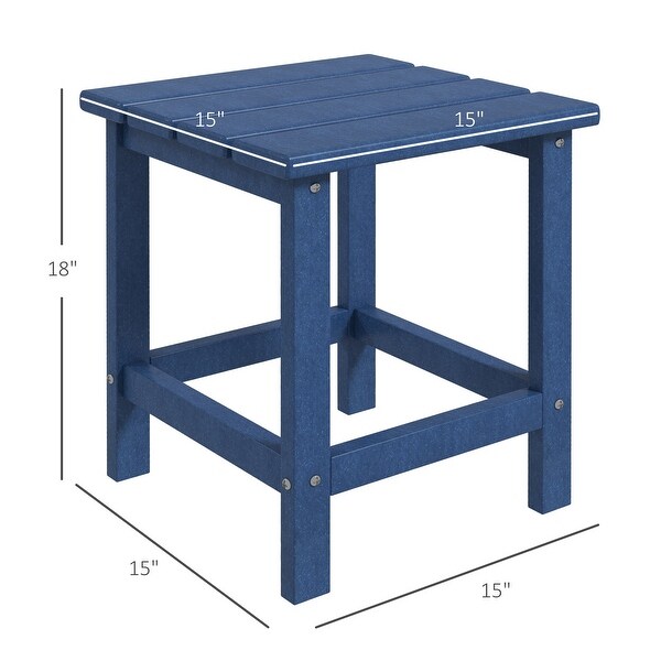 Adirondack Side Table，Square Patio End Table，Weather Resistant 15