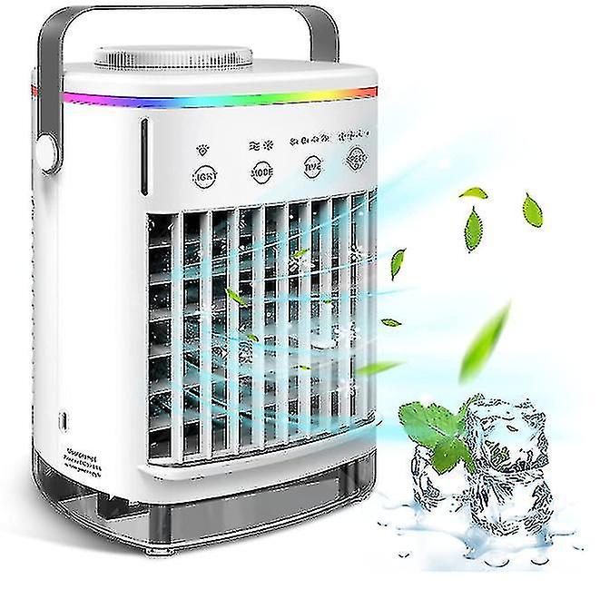 Naiwang Portable Air Conditioner， Air Cooler Portable， Mobile Air Conditioning For Home Or Office， 7 Led Light (white)