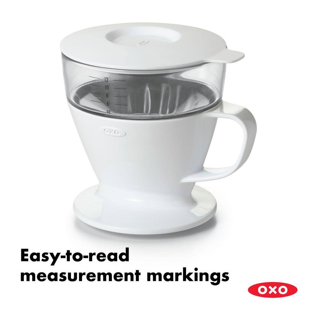 OXO Good Grips 1.5-Cup White Pour-Over Coffee Maker 11180100