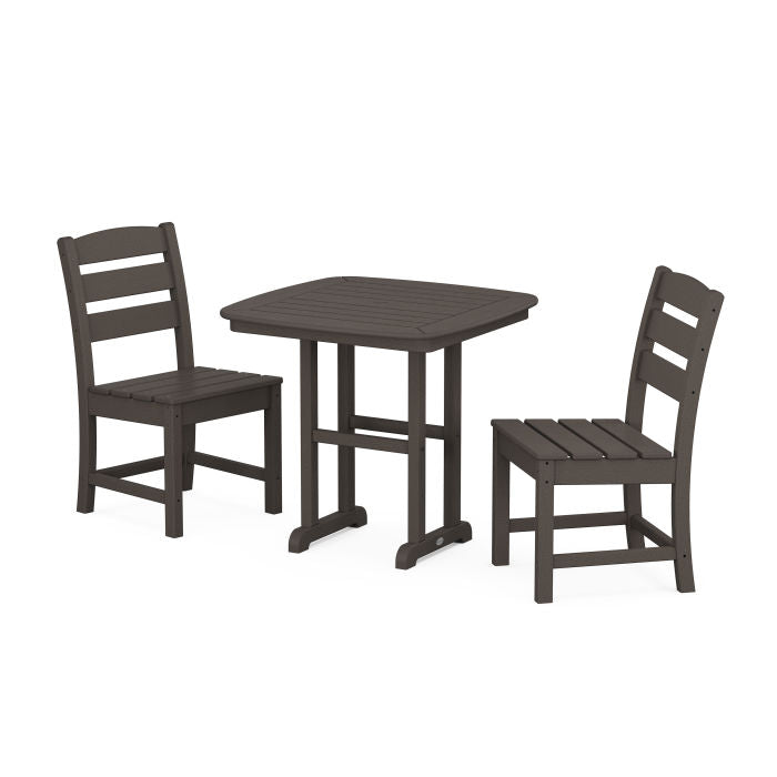 Polywood Lakeside Side Chair 3-Piece Dining Set in Vintage Finish PWS1213-1-V