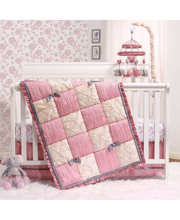 The Peanutshell Bella 3 Piece Crib Bedding Set