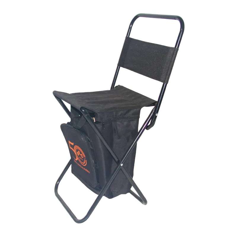 Wholesale Outdoor Modern Multifunctional Portable Tourist Steel Tube Folding Stool With Cooler Bag