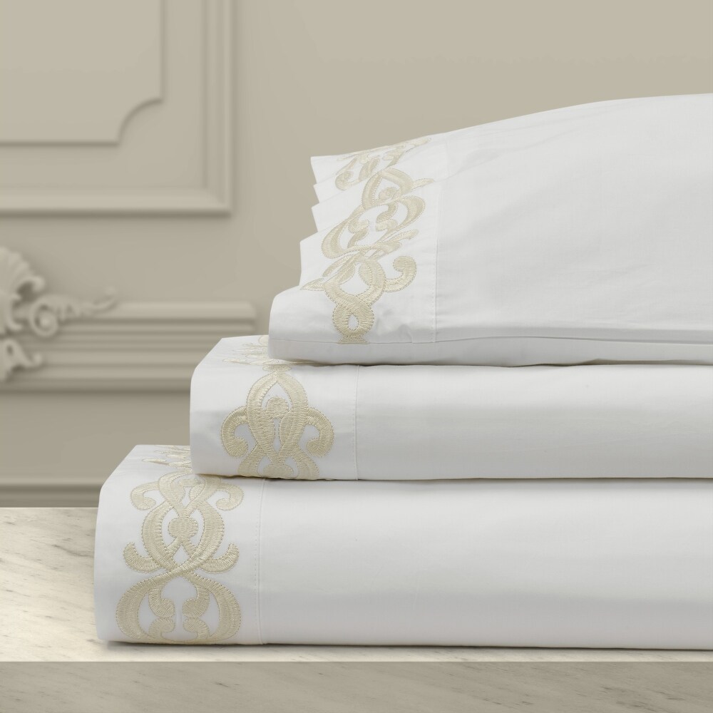 J. Queen New York Imperial Embroidered Sheet Set