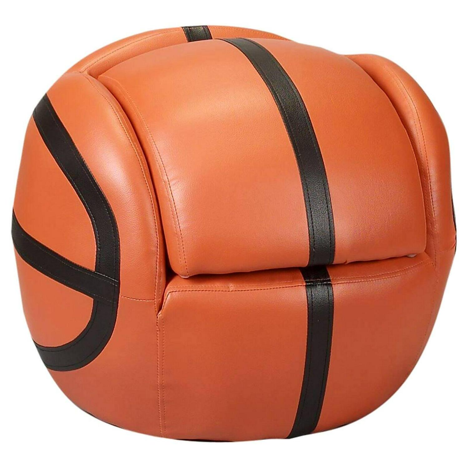 Childs Upholstered Basketball Chair with Ottoman