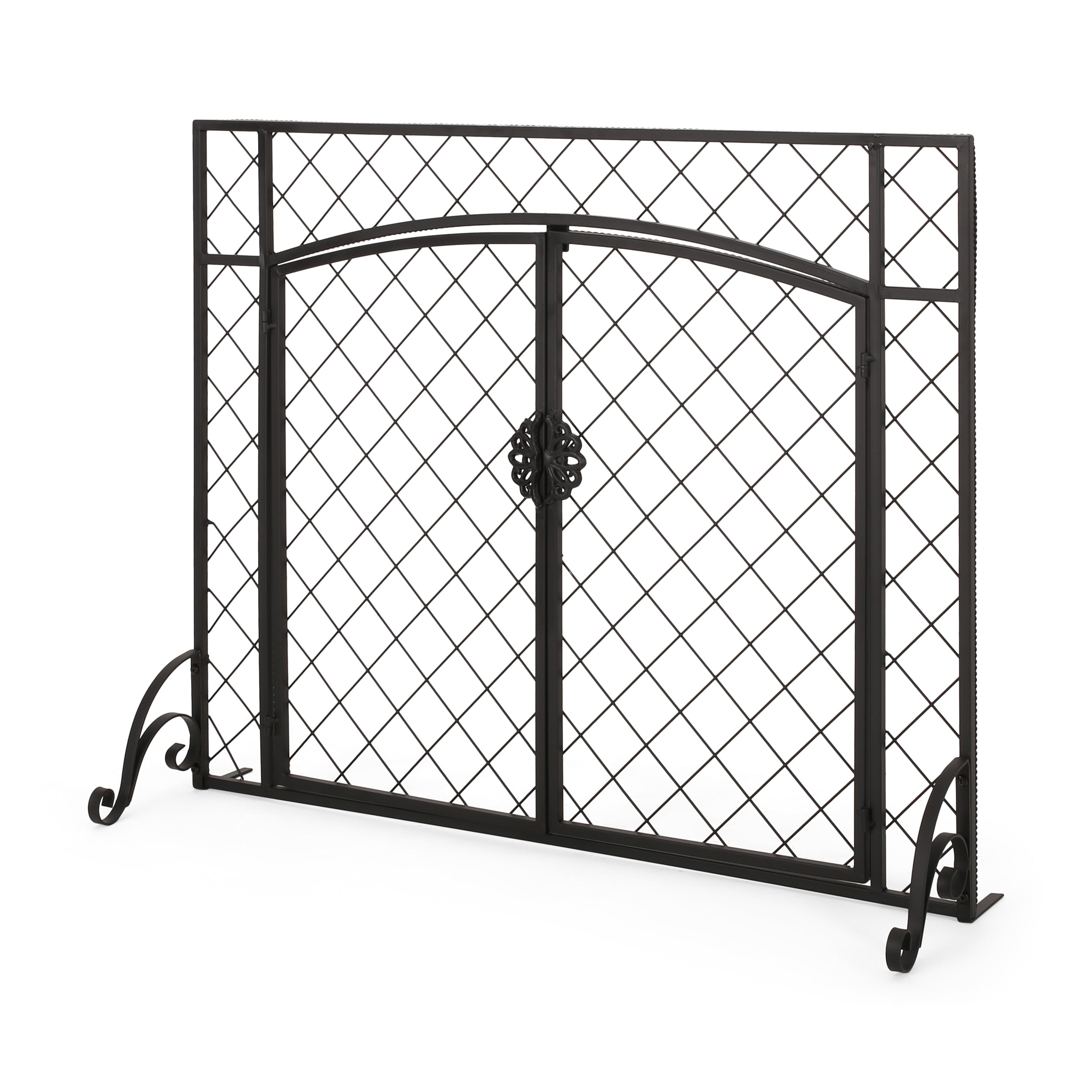 Memori Contemporary Iron Fireplace Screen