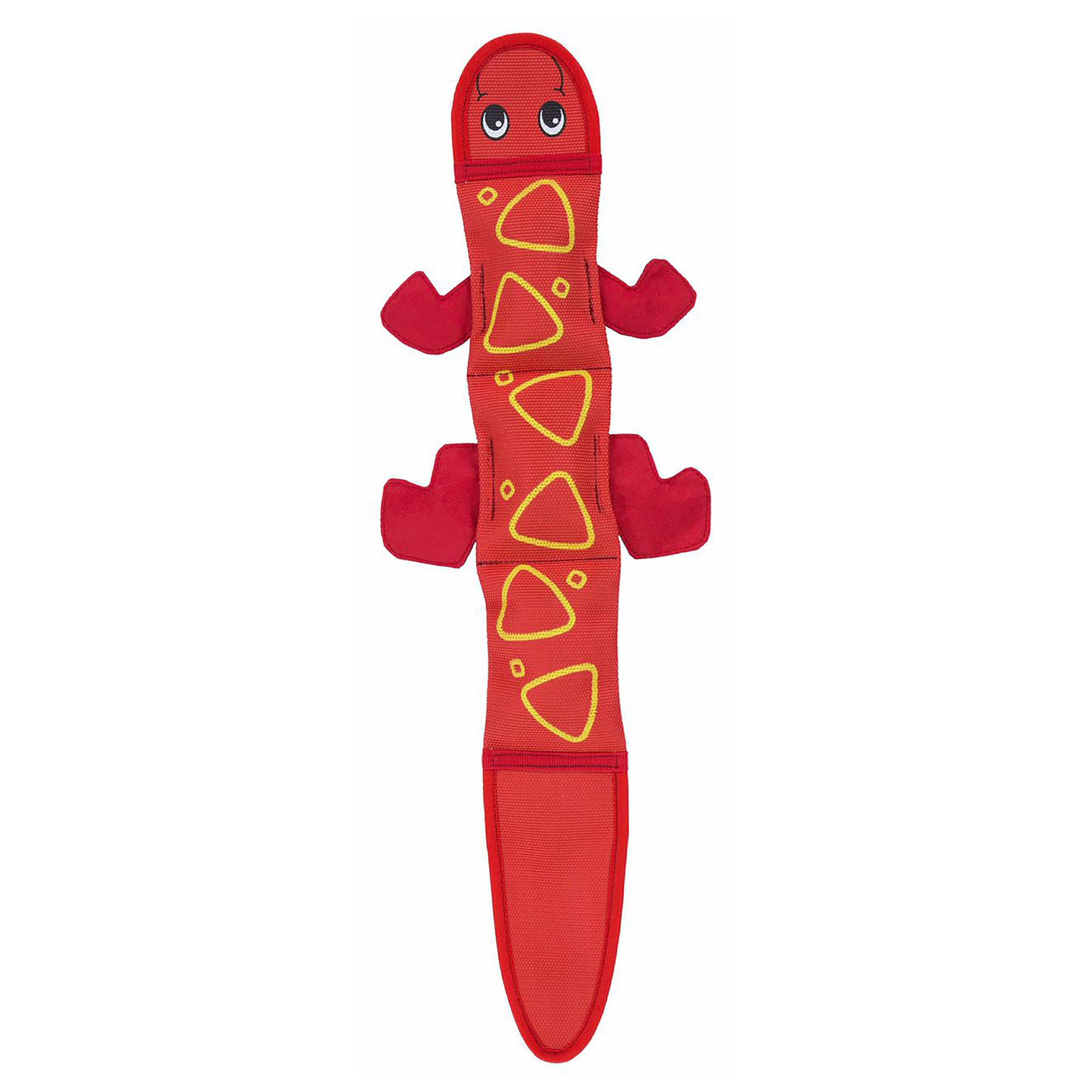 Outward Hound Fire Biterz Red Lizard Dog Toy， 3XX-Large