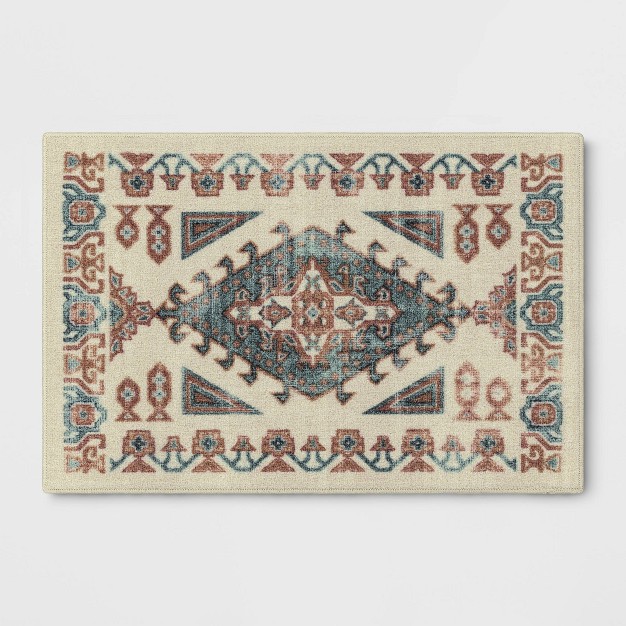 Albany Double Diamond Center Medallion Persian Style Rug