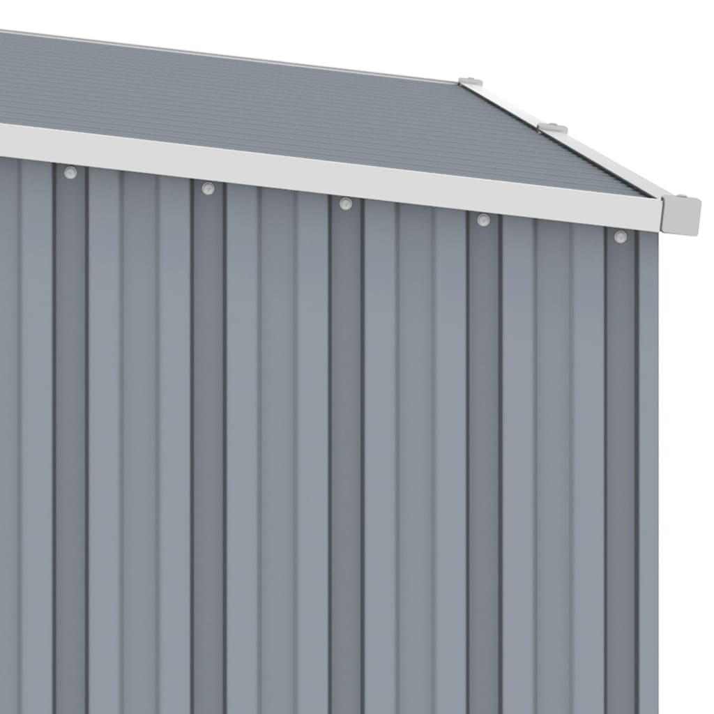 Firewood Shed Charmma Garden Storage Shed Gray 96.5"x38.6"x62.6" Galvanized Steel