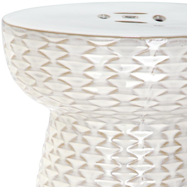 SAFAVIEH Daphne Cream Ceramic Decorative Garden Stool