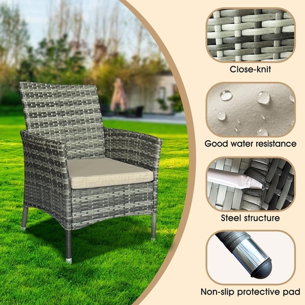 4 Piece Outdoor Patio Conversation Furniture