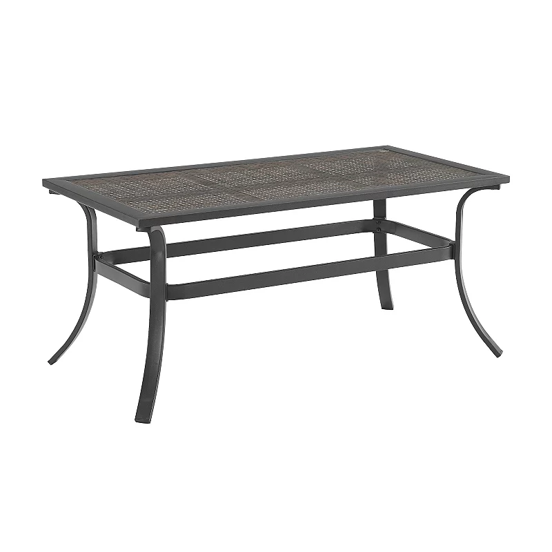 Crosley Dahlia Outdoor Metal and Wicker Coffee Table