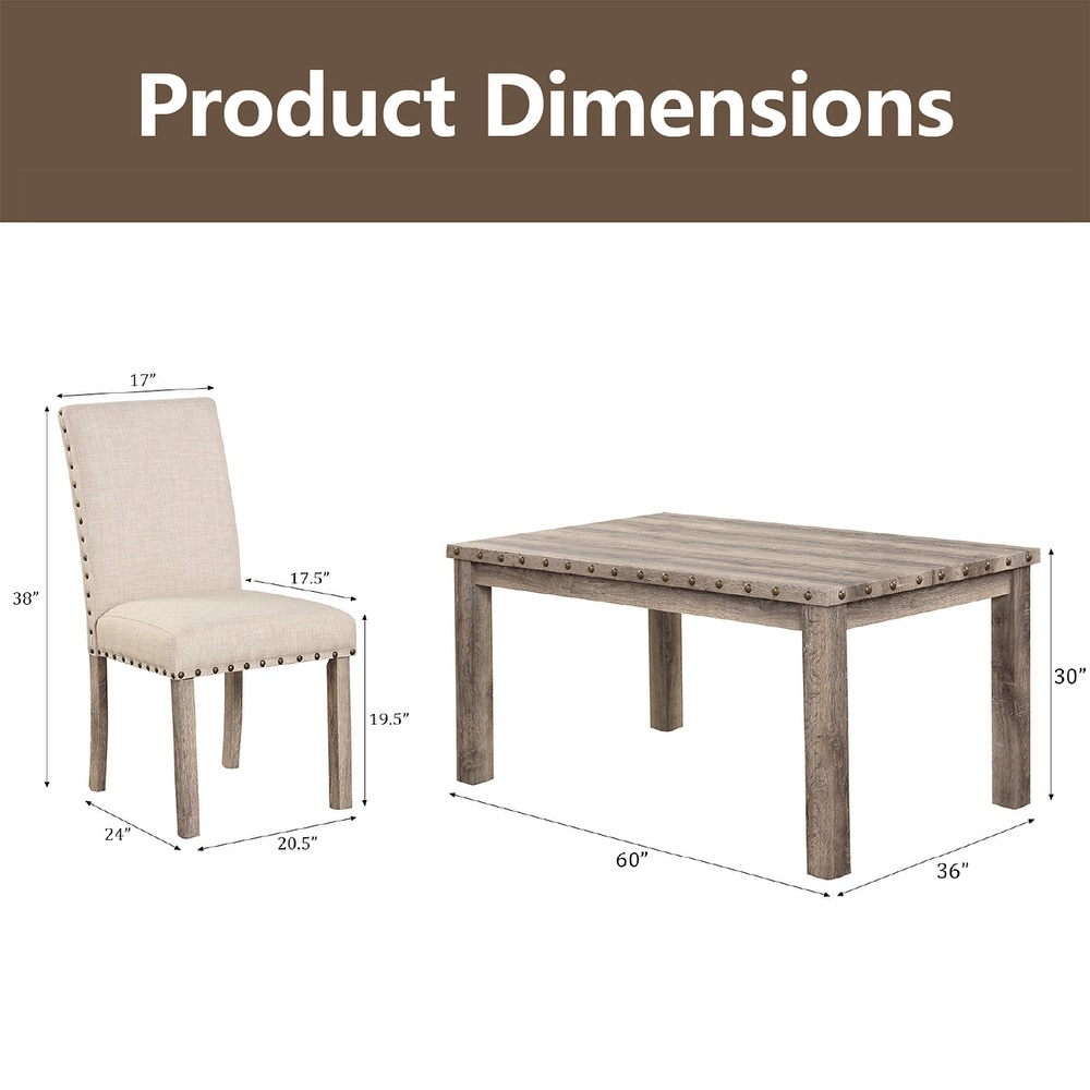 Morden Fort Rectangular Chair 7 piece Dining Table Set