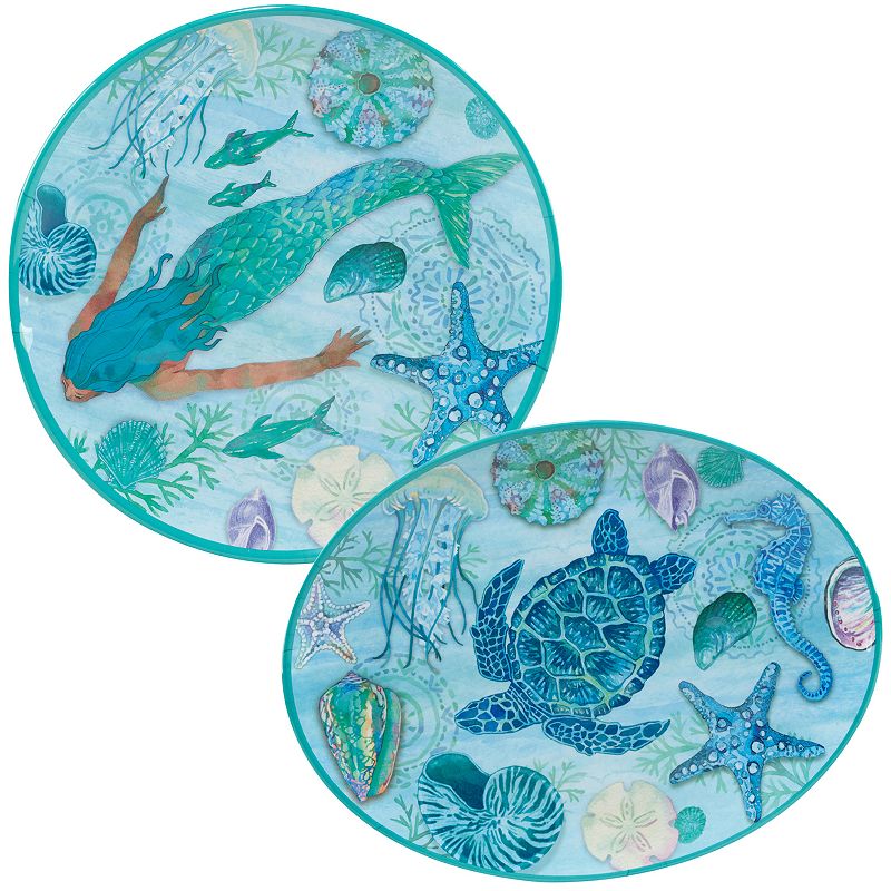 Certified International Serene Seas 2-pc. Melamine Platter Set