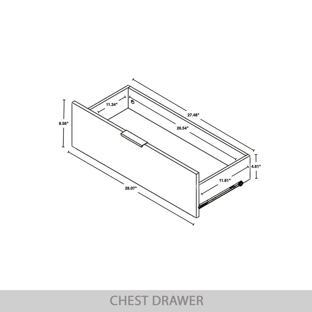 CraftPorch Contemporary 4 Drawers Wooden Chest