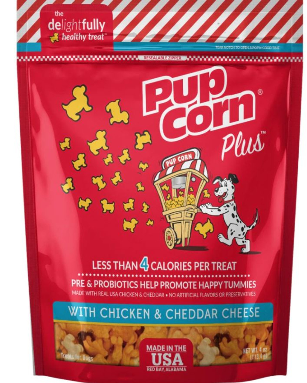 Pup Corn Plus Chicken and Cheddar Cheese Flavored Dog Treats