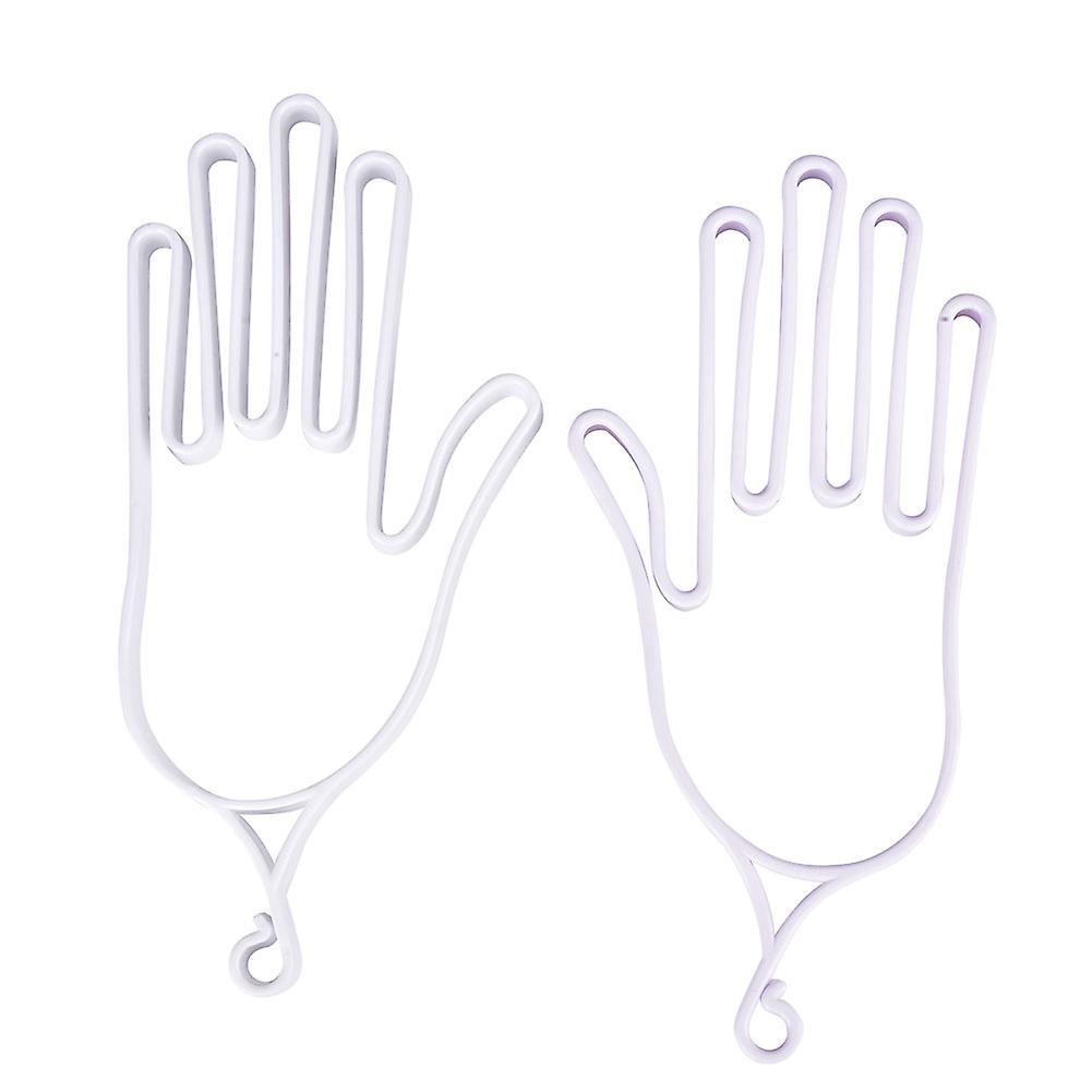 2pcs Multipurpose Plastic Golf Gloves Keeper Support Stretcher Accessory(white   Light Pink)