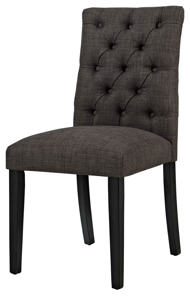 Modern Contemporary Urban Living Dining Side Chair  Set of 4  Fabric   Transitional   Dining Chairs   by House Bound  Houzz