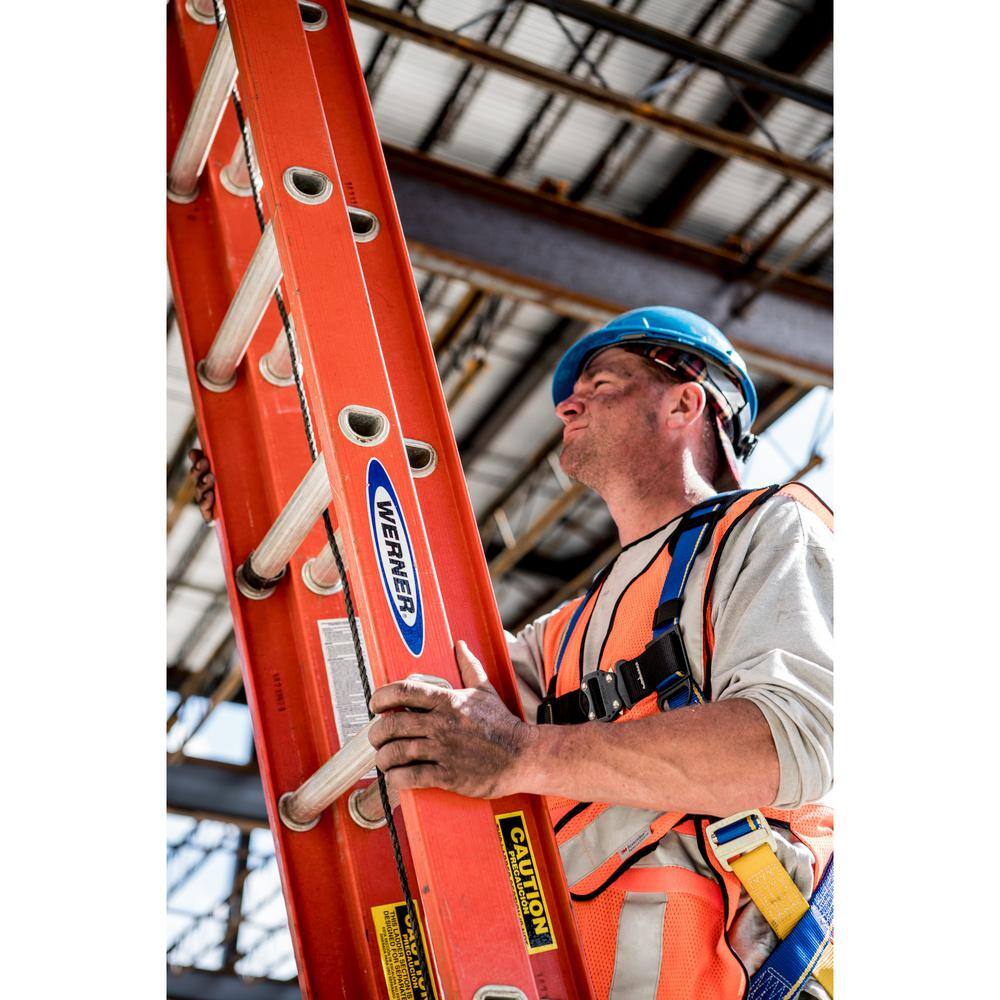 Werner 28 ft. Fiberglass Extension Ladder with 300 lbs. Load Capacity Type IA Duty Rating D6228-2