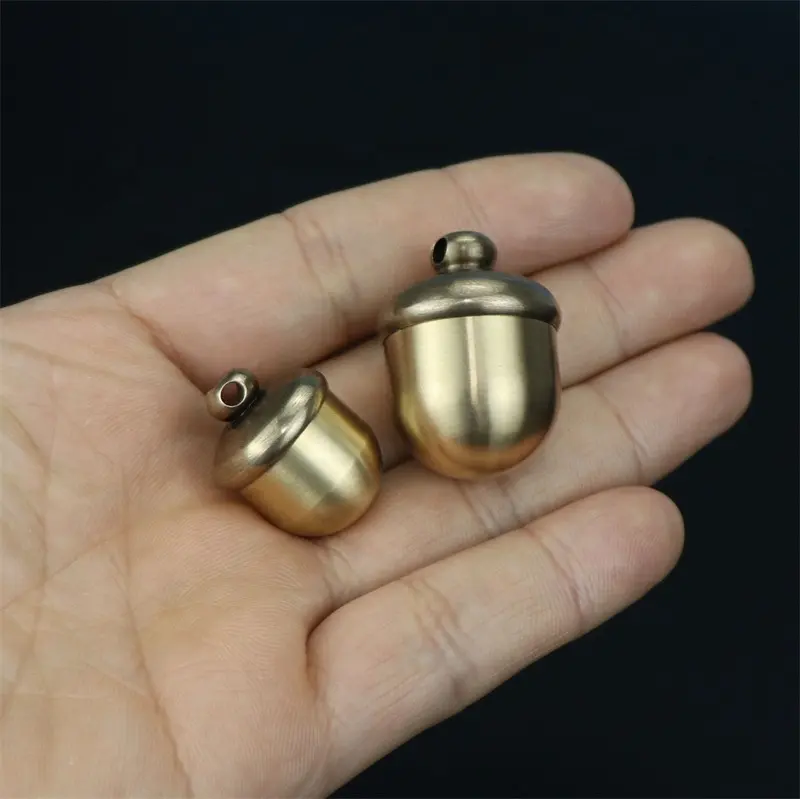 Brass Multifunctional Hanging Key Chian GIft Souvenir Accessory Moist proof Outdoor Hiking Hunting Pill Storage Box