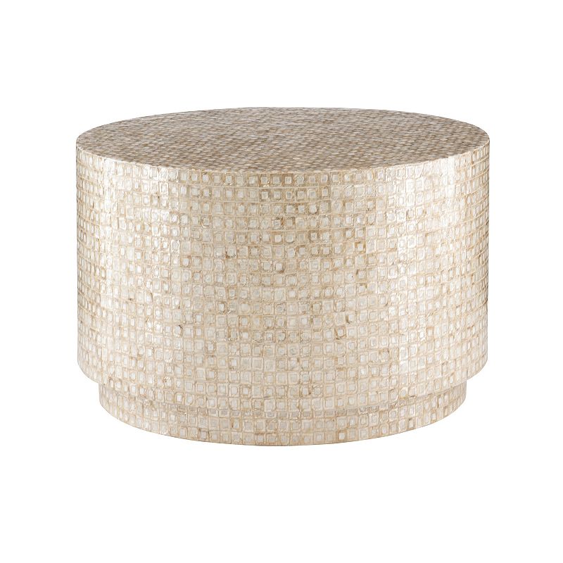 Linon Perrin Capiz Mosaic Coffee Table