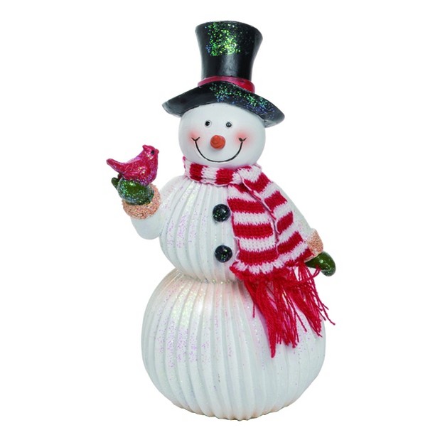 Transpac Resin 10 In White Christmas Cheerful Snowman