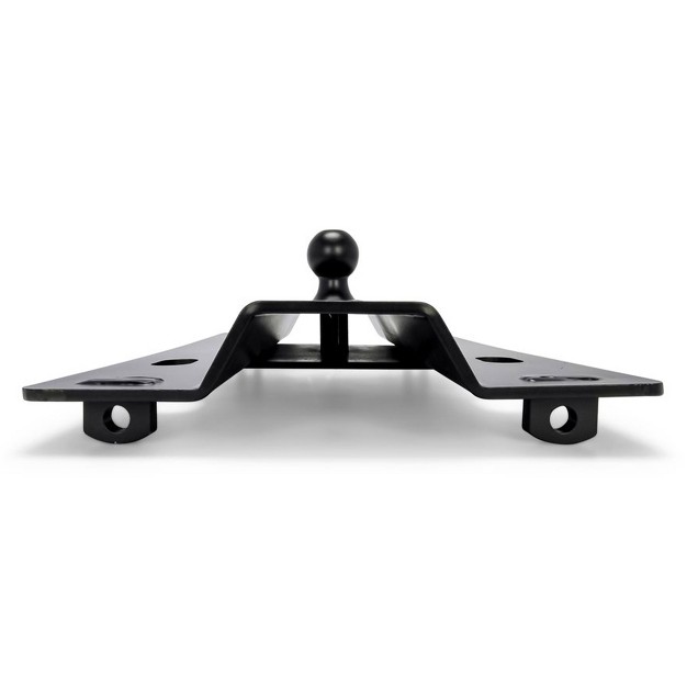 Camco Eazlift Universal Fit Gooseneck Ball Plate Towing Accessory For In bed Fifth Wheel Rails With Offset Hitch Ball And 30 000 Pound Max Rating