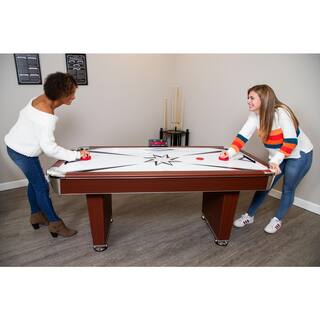 Hathaway Midtown 6 ft. Air Hockey Family Game Table w Electronic Scoring High-Powered Blower Strikers and Pucks BG1037