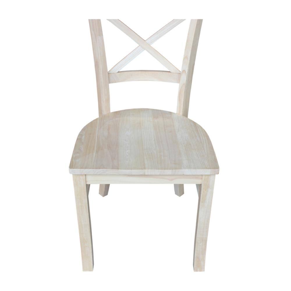 International Concepts Charlotte Unfinished Wood Side Chair (Set of 2) C-31P