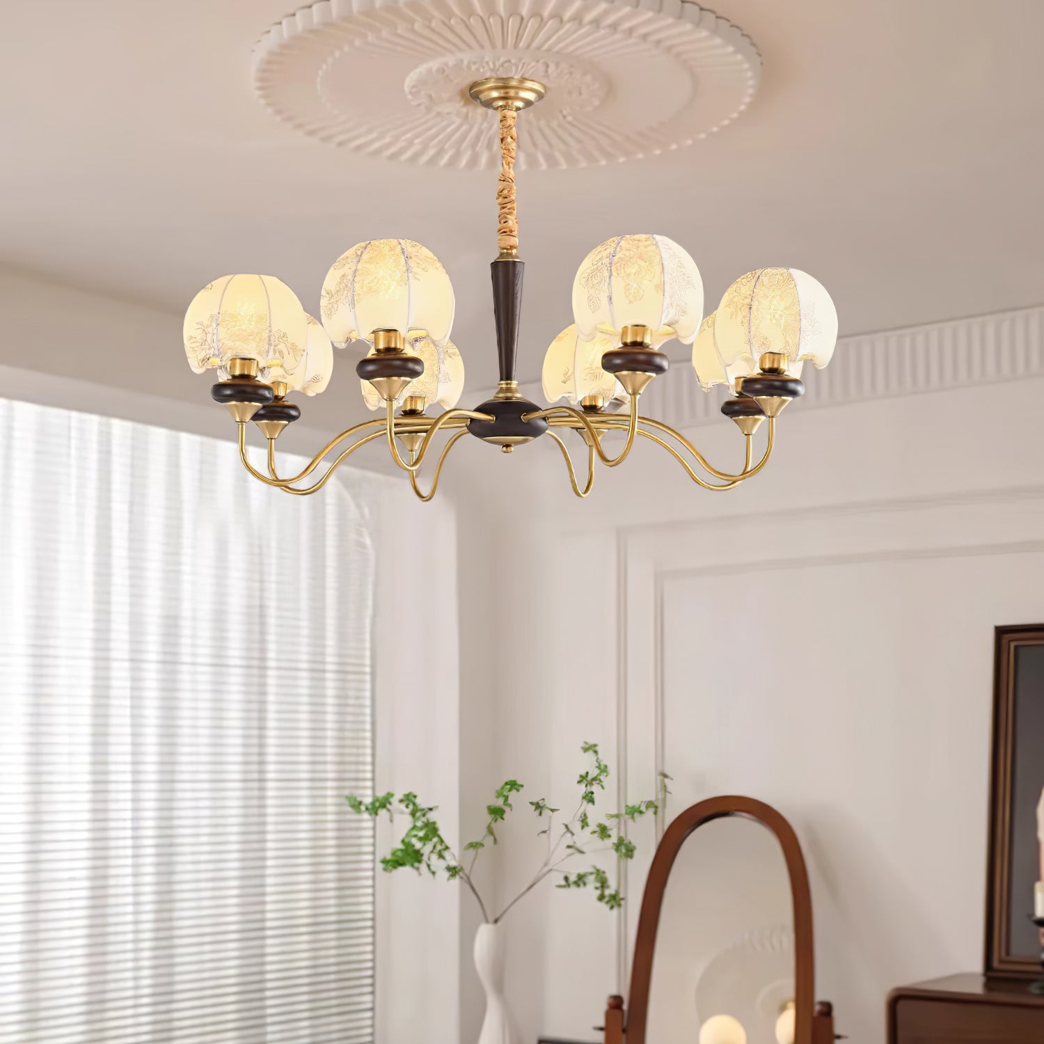 Mushroom Fabric Chandelier