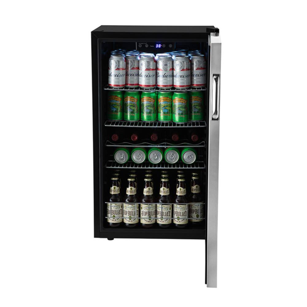 EdgeStar 19 in. 105 (12 oz.) Can and 5 Bottle Extreme Cool Beverage Cooler BWC121SS