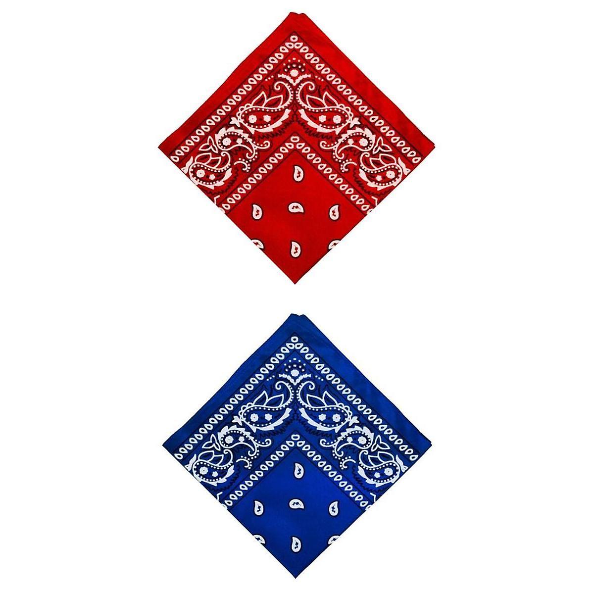 2x Women Men Cotton Paisley Print Paisley Bandana Head Wrap Neck Hair Band