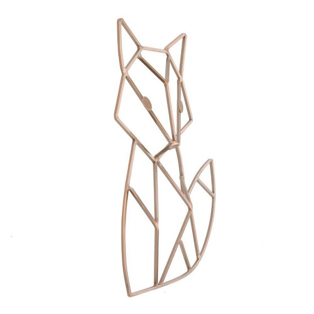 Nojo Fox Shaped Wire Nursery Wall Decor Copper Finish