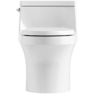 KOHLER San Souci 1-piece 1.28 GPF Single Flush Round Toilet in Ice Grey K-4007-95