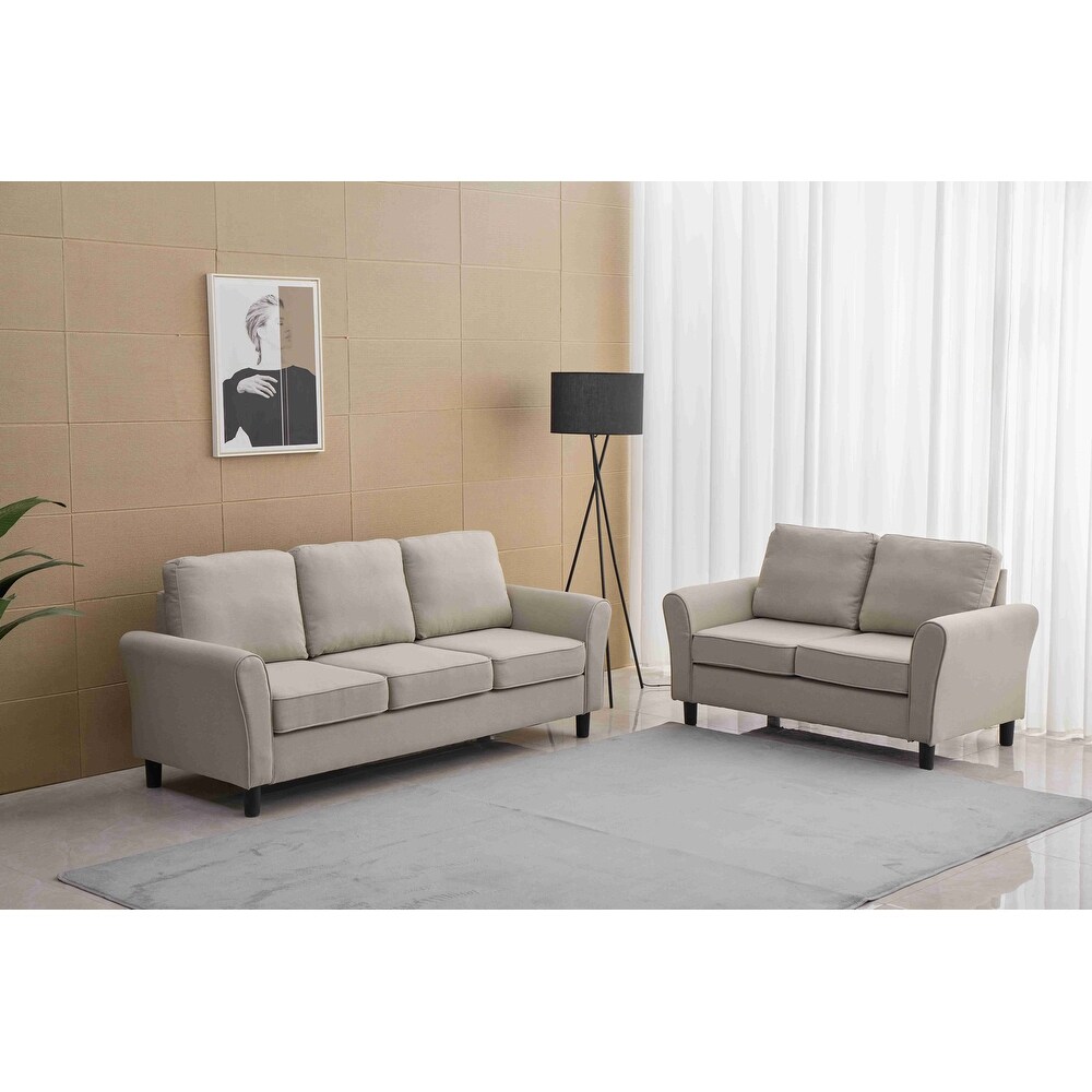 2 Piece Loveseat and Sofa Living Room Set