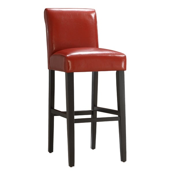 Bennett Red Faux Leather High Back Bar Stools (Set of 2) by iNSPIRE Q Bold