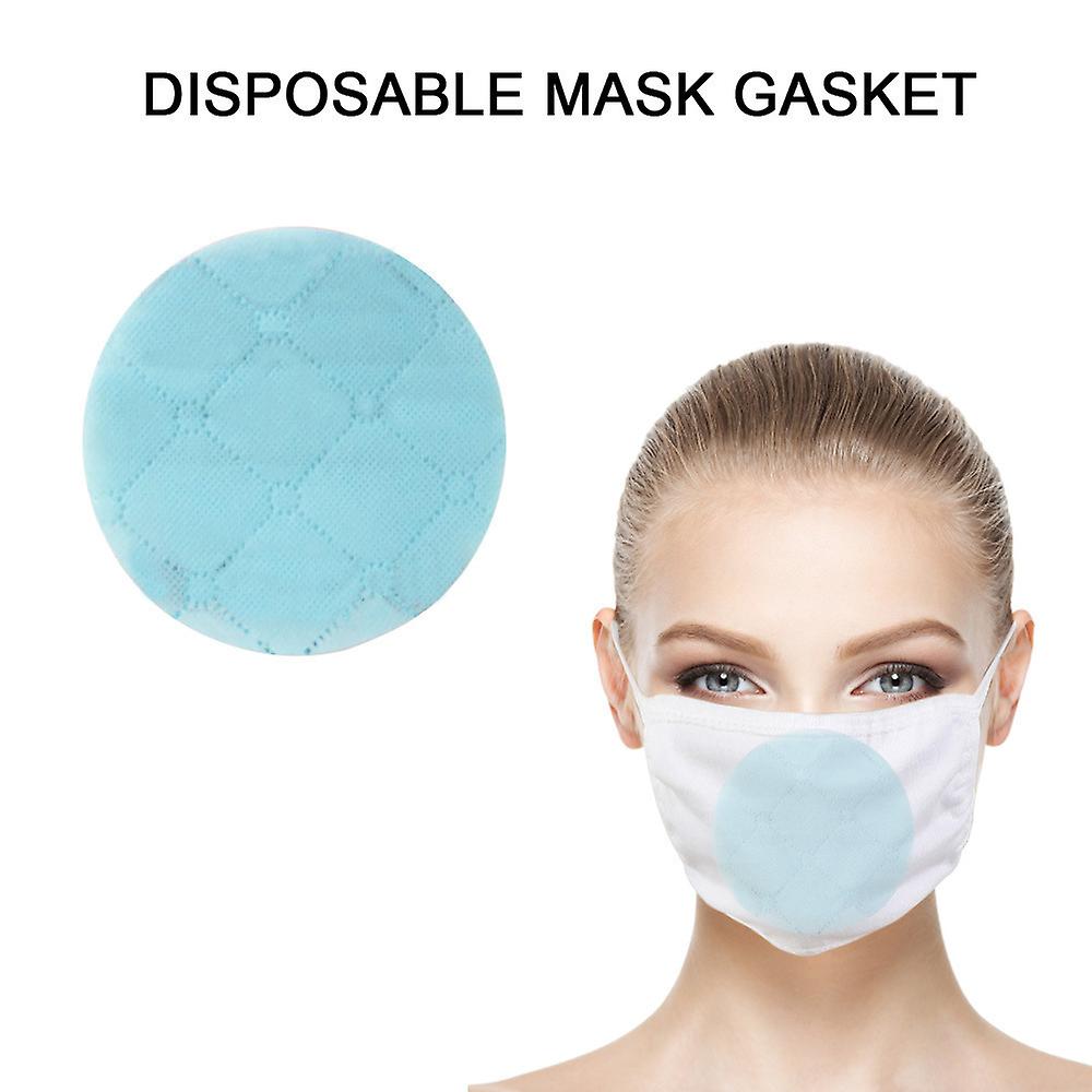 5 Pcs Disposable Mask Gasket Mouth Face Mask Pad 3 Layers Filter Anti Pollution Protection Fabric Activated Carbon Mask Blue Round 5pcs