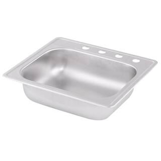 Glacier Bay 25 in. Drop in Single Bowl 22 Gauge Stainless Steel Kitchen Sink HDSB252274