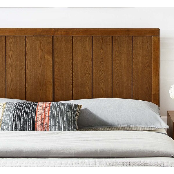 Widman Country Style Queen Size Walnut Wooden Headboard - - 32157930