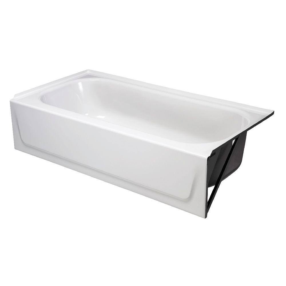 Bootz Industries Aloha NexTile 30 in. x 60 in. x 74.5 in. Standard Fit Alcove Bath and Shower Kit with Right-Hand Drain in White BTZ-ALOHARH-NXT