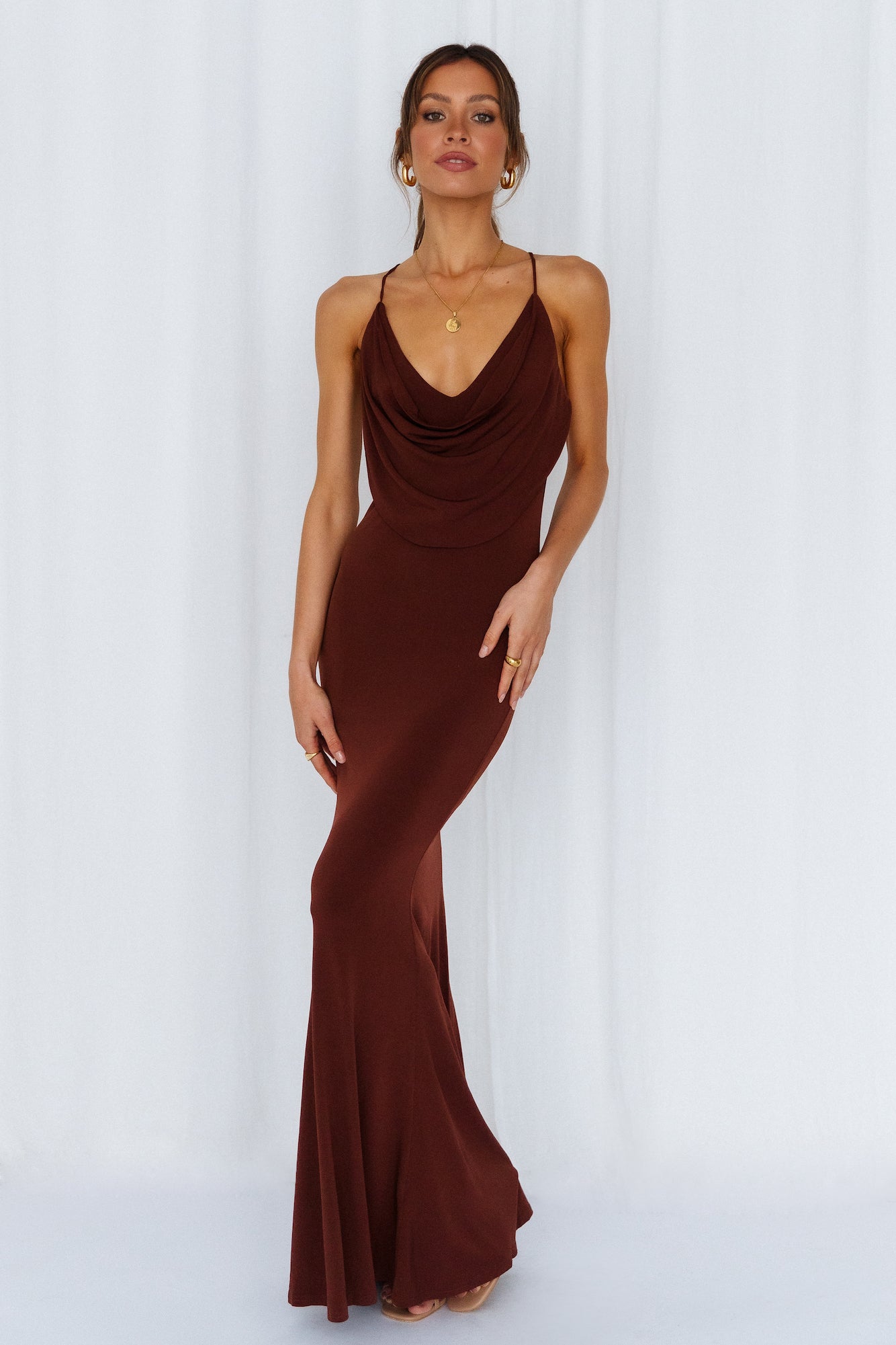 Words Of Warning Maxi Dress Chocolate