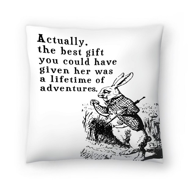 Alice In Wonderland Rabbit By Tanya Shumkina Throw Pillow Americanflat Animal Motivational