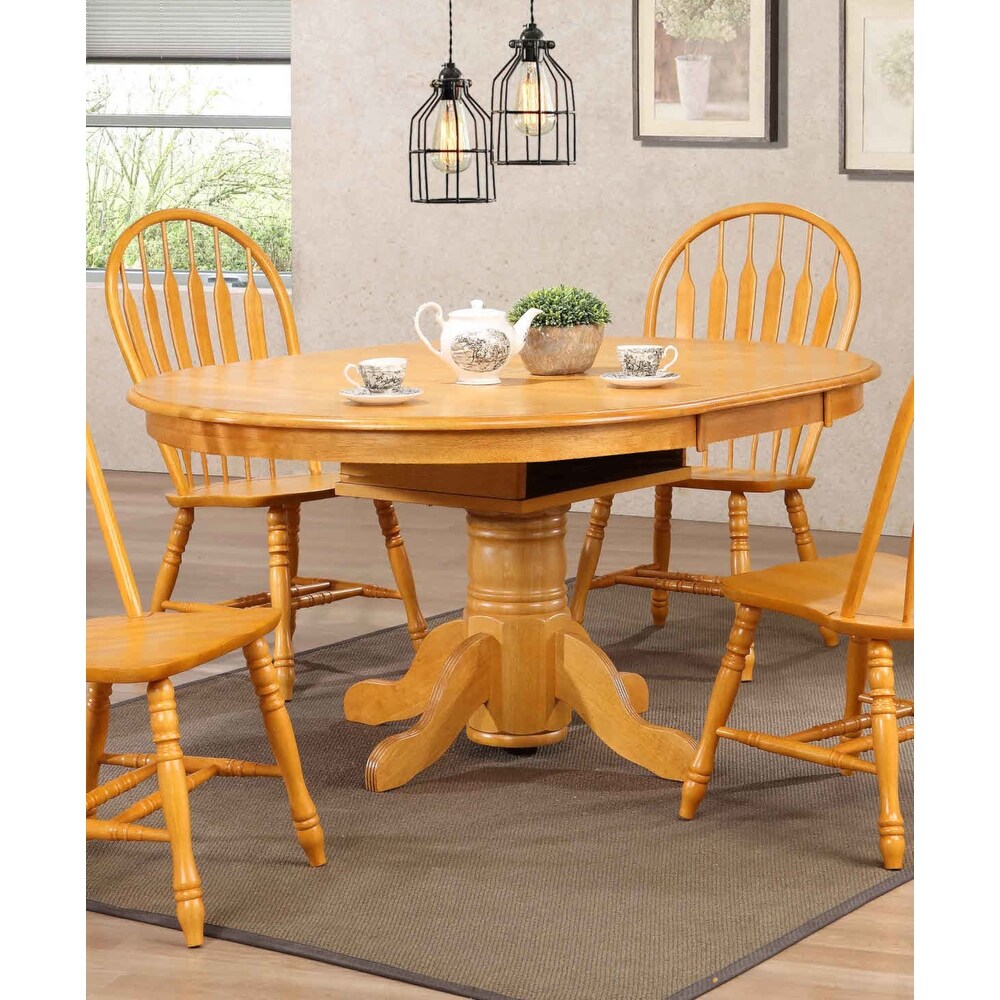 Black Cherry Selections 54 in. Oval Wood Dining Table (Seats 8)   54\