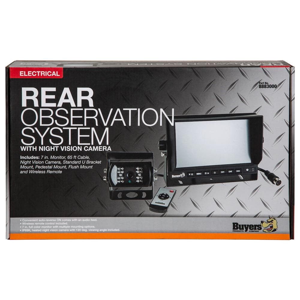 Buyers Products Company Rear Observation System with Night Vision Camera 8883000