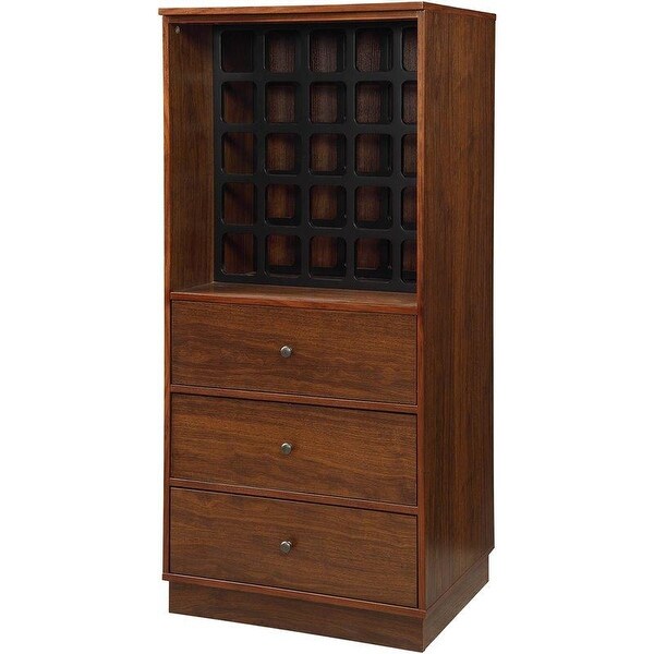 Wiesta Wine Cabinet Wine Rack in Walnut with Drawers 24