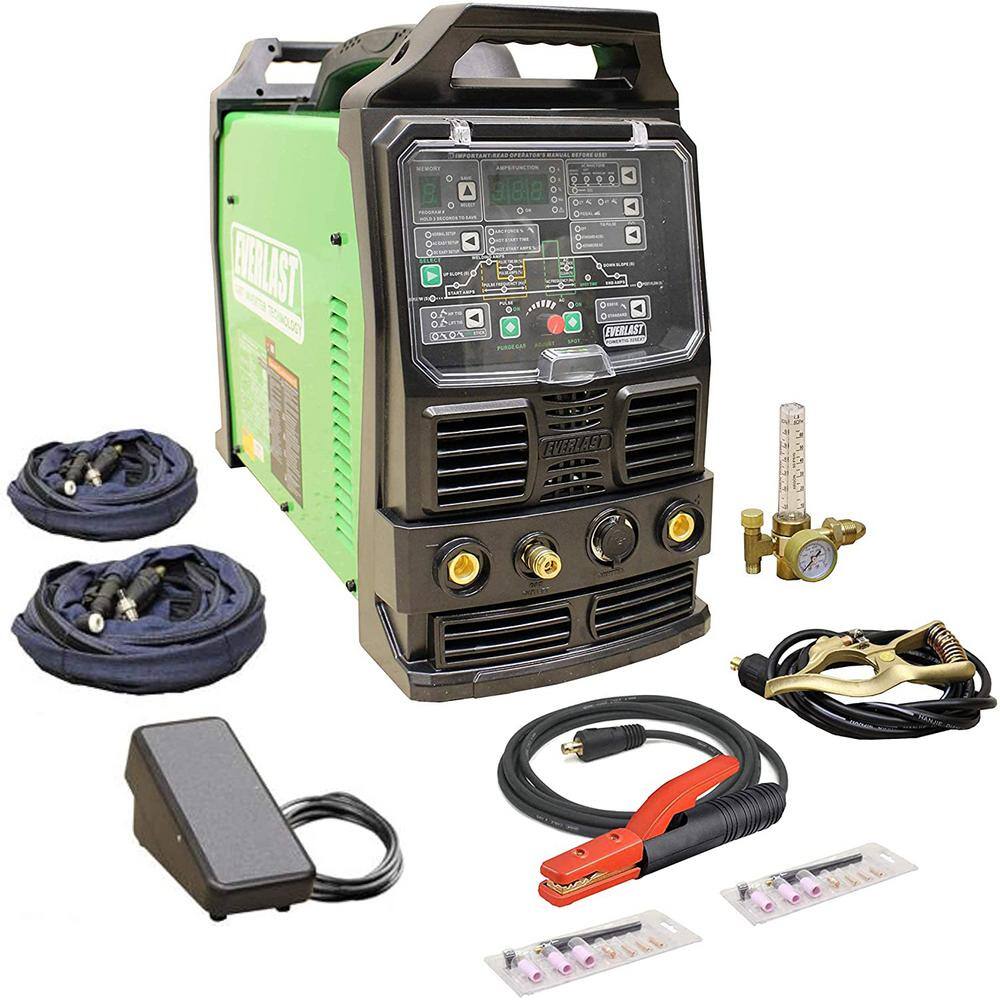 Everlast 325 Amp PowerTIG 325LX IGBT Digital Inverter ACDC StickTIG Welder with High Frequency and Lift TIG Start 240V PowerTIG 325EXT