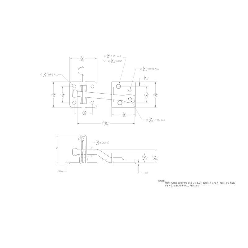 Ace Zinc Adjustable Gate Latch