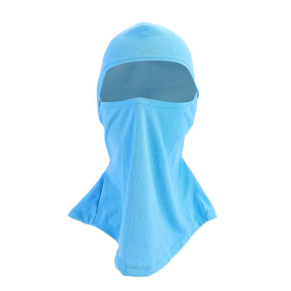 Outdoor Sunscreen Sports Headgear Multifunctional Moisture Absorption Full Face Mask Blue