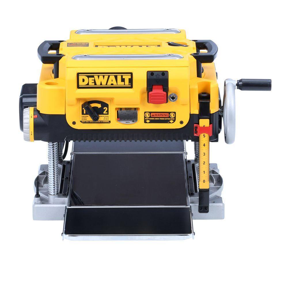 DW 15 Amp Corded 13 in. Heavy-Duty 2-Speed Bench Planer with (3) Knives In Feed Table and Out Feed Table DW735X