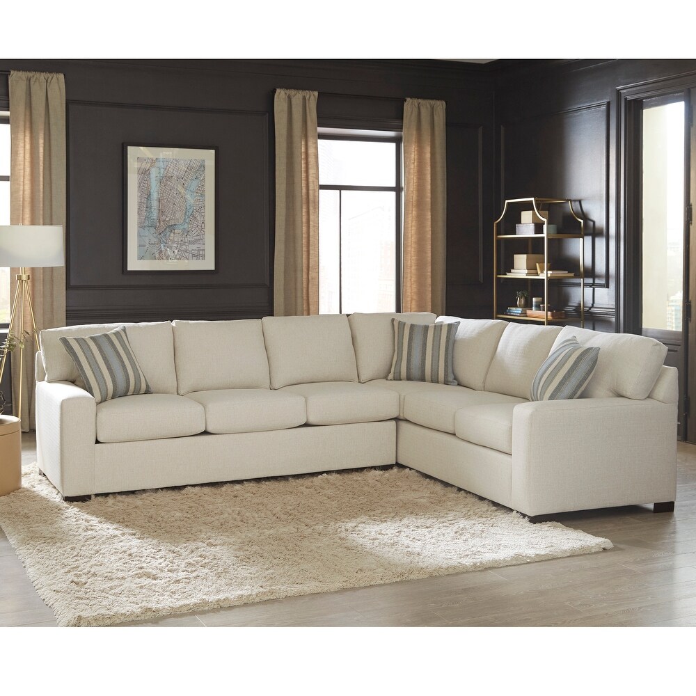 Kobe Cream Sectional Sofa Bed with Queen Gel Memory Foam Mattress