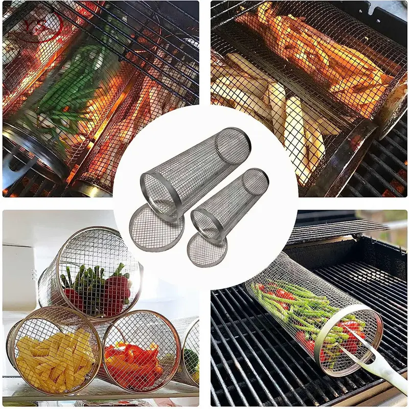 🔥Last Day 49% OFF🔥Rolling Grilling Basket-BUY 4 GET 2 FREE